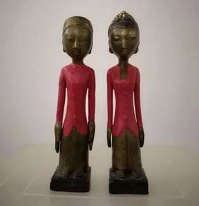 Antique brass couple set tembaga