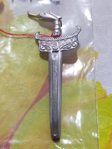 925 silver necktie pin/clip bentuk kriss