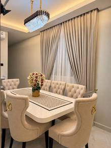 Meja makan marble 8 seater
