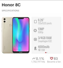 Honor 8c for sell Cheap 🔥