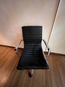 PU leather and chrome office chair