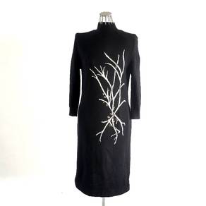 Givenchy Tuttle Neck Long Sleeve Knitted Dress