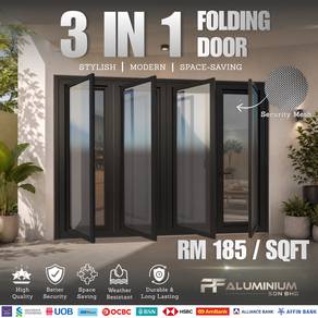 Powder Coated Folding Door (3 in 1 Door)