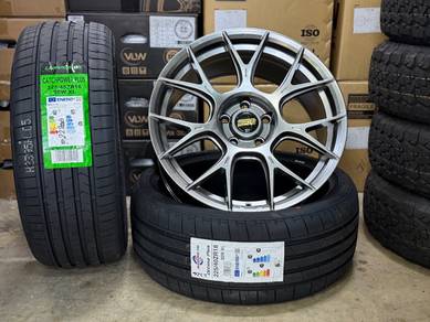 Sport Rim Baru 18 BBS Rev-7 Hyper Black Siap Tayar