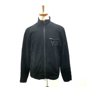 Y-3 Black Zip-Up Wool Jacket