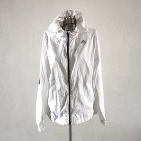 Adidas lightweight Windbreaker track jacket White