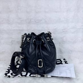 Marc Jacobs The Quilted Leather J Black Bucket Bag