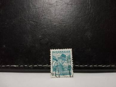 1934 Austria Stamp Woodcutter Mountain
