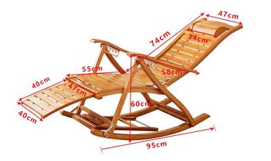 Rocking Chair Lazy Balcony Bamboo Kerusi Goyang