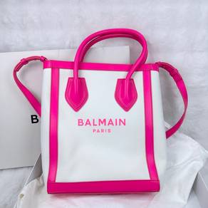 Balmain B-Army Tote Bag in Off-White Canvas