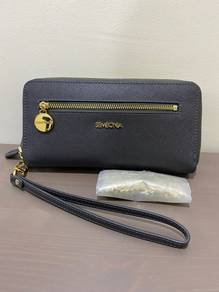 Sembonia Crossgain Leather Double Zipped Wallet