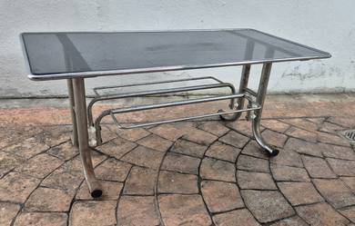 Glass Coffee Table with Metal legs 