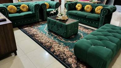 SET Sofa 3+2+1, Bench Chair, Coffee Table