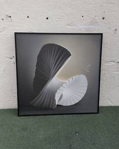 YD68P Lukisan Mesmerising Swirling Pleated Shapes