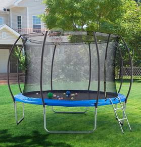 BLUE 3.06M Trampoline with Safety Net Zipper