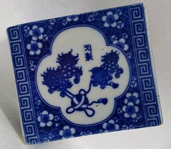 Antique china chinese qing blue white porcelain