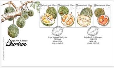 First Day Cover King Fruits Malaysia Durian 2021