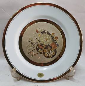 Collectable plate The Art of Chokin Flower Wheelba