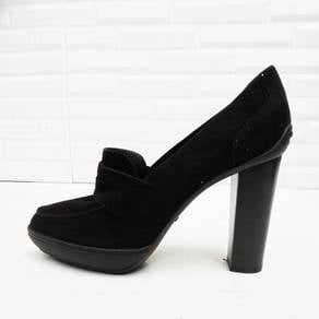 Tods Black Suede Heels