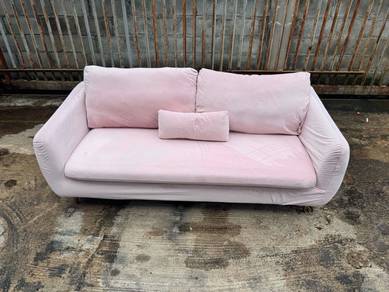6ft Velvet Baldu Sofa 3 Seater Fabric