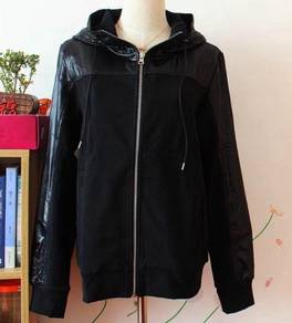 HOT READY STOCK BLACK HOODiE SWEATER JACKET HITAM