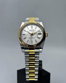 Custom Seiko Mod 36mm 2-Tone Silver Gold DateJust