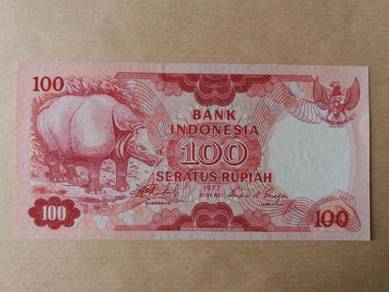 Indonesia 100 Rupiah 印度尼西亚纸钞 1977  unc