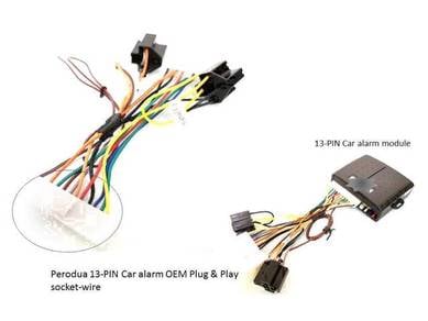 Perodua 13-pin car alarm oem socket-wire (female)