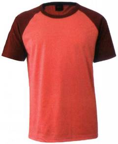 T- shirt Raglan Short Sleeve Code 1028 Red/Maroon