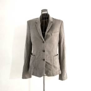 Calvin Klein Women's Grey Cotton Blazer
