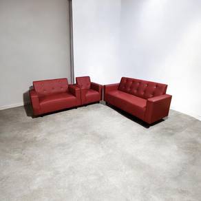 New Red PVC Sofa Set 3+2+1 – Price OFR