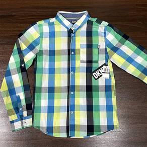 DKNY Plaid Long Sleeve Button Down Shirt - XL (18-