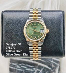 Rolex Datejust 31mm 278273 Green Diamond gold