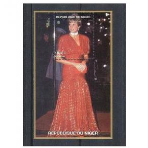 Princess Diana stamp minisheet 1997 Niger mnh D4 b