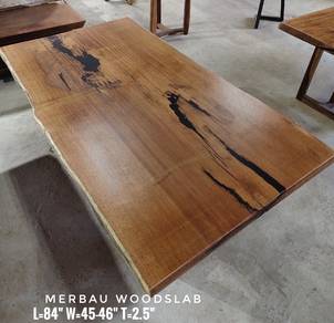 7ft 8 seater Dining Table Merbau Solid Wood slab 