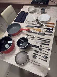 Household Items Bundle,Pots, Pans, Plates, bedding
