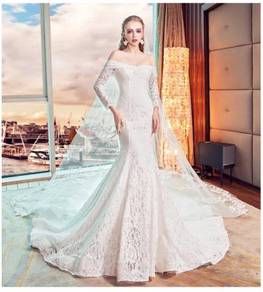 White bodycon wedding bridal dress gown RB1777
