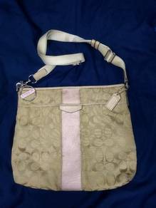 coach monogram canvas sling bag 