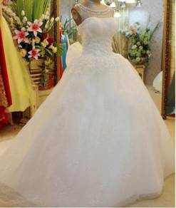 White wedding bridal prom dress gown RB0389