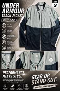 Grey-Black Under Armour Track Jacket
