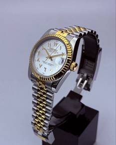 Custom Seiko Mod 36mm 2-Tone Silver Gold Arabic