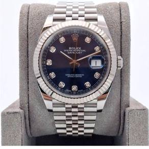Pre Owned Jul 2018 Rolex Datejust 41 Blue GB0043