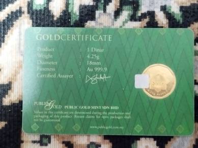 Emas Public Gold 5g, 1 Dinar, ½ Dinar, 5 Dinar
