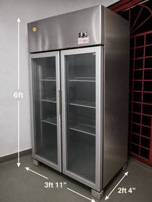COMMERCIAL DOUBLE-DOOR GLASS DISPLAY REFRIGERATor