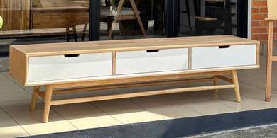 6ft solid wood TV cabinet display clearance