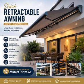 Stylish Retractable Awning for Home & Business