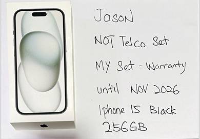  USED iphone 15 Black 256GB LIKE NEW