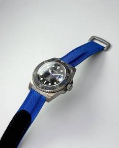 40mm Blue Carbon Titanium Submariner on Velcro