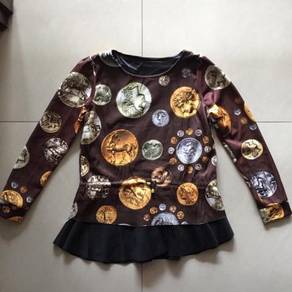 Brown Long Sleeves Top