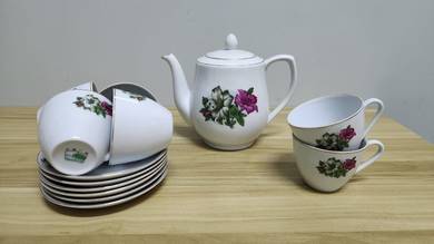 Tea set Bunga Kangkung (Teko Gagah)